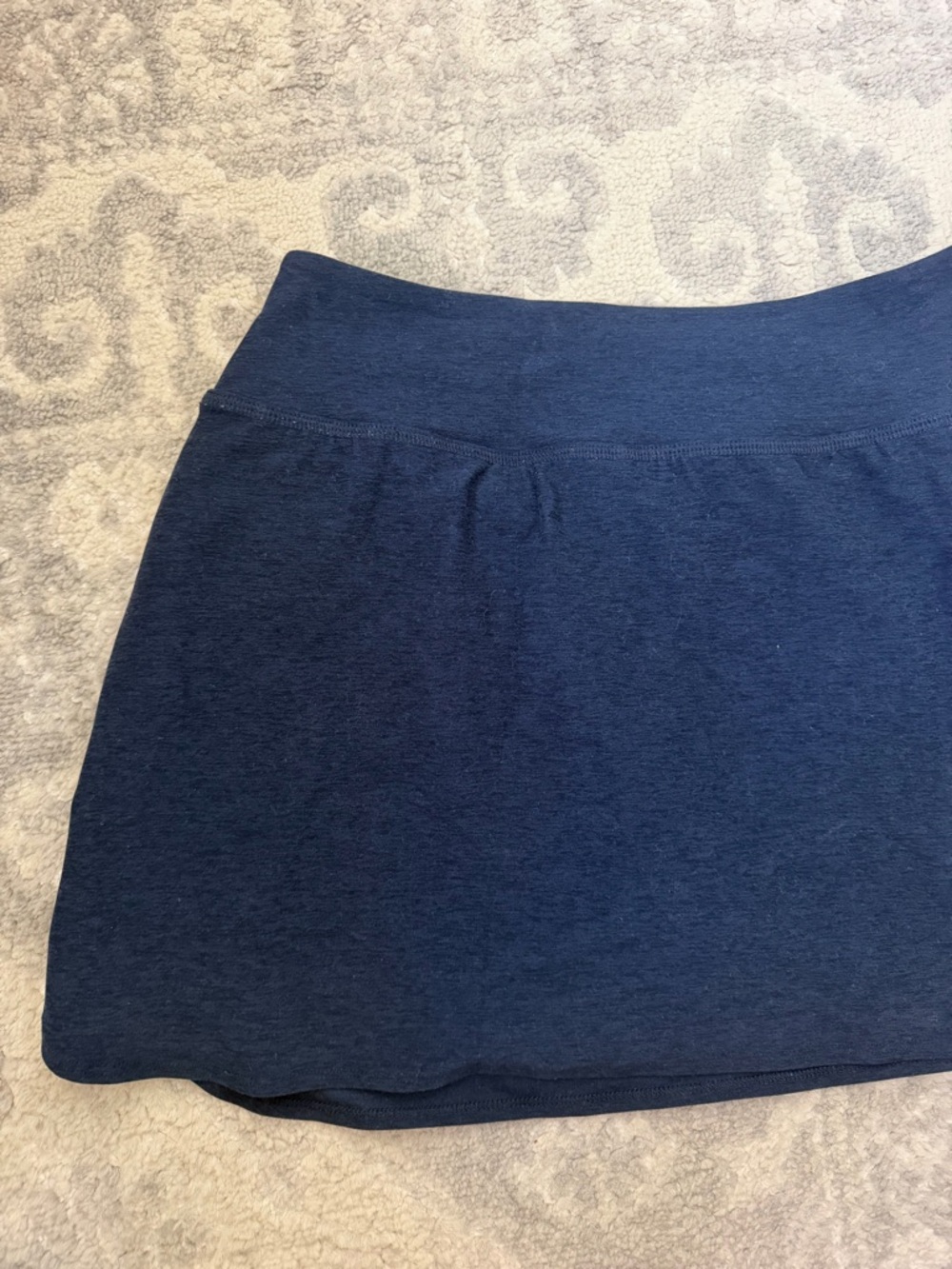 Beyond Yoga Spacedye Women's Navy Blue Stretch Skirt